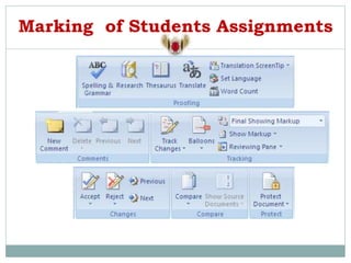 Marking of Students Assignments
 