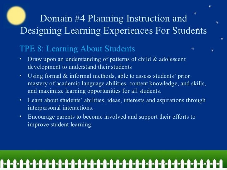 Teacher performance expectations