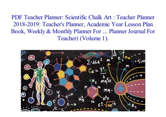 pdf teacher planner scientific chalk art teacher planner 2018 20