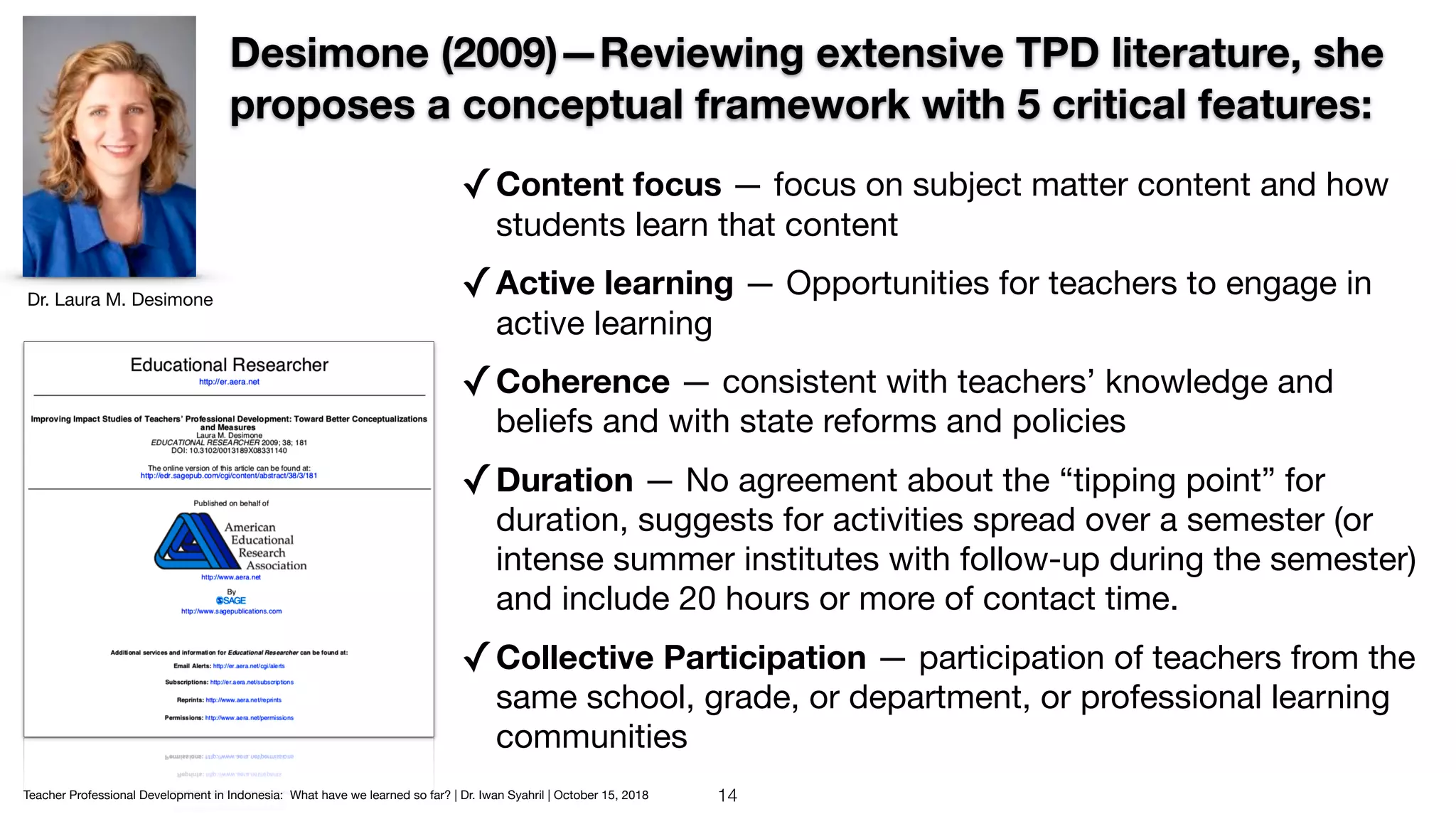 Teacher Professional Development in Indonesia: What Have Learned So Far ...
