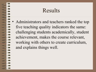 Teacher quality power point | PPT