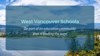 Be part of an education community
that is leading the way!
 