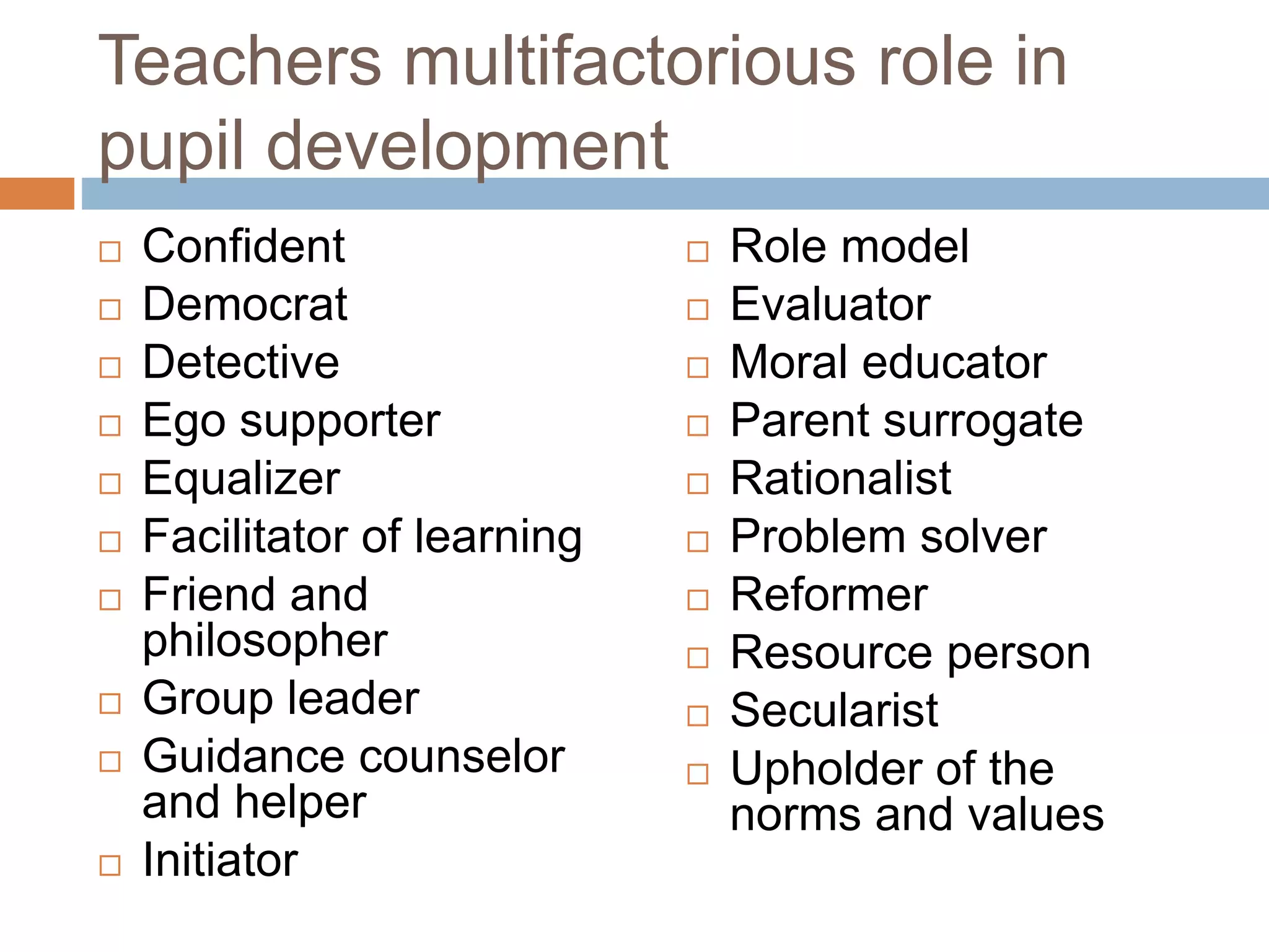 Teacher roles and responsibilities, functions, competencies, qualities ...