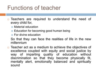 Teacher Roles And Responsibilities, Functions, Competencies, Qualitie…