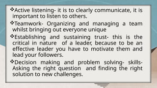 TEACHERS-AS-LEADERS, How to become a leader | PPTX