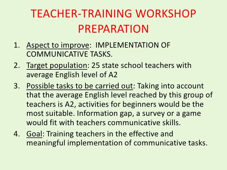 English teachers training
