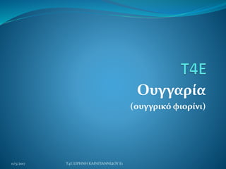 Ουγγαρία
(ουγγρικό φιορίνι)
11/5/2017 T4E ΕΙΡΗΝΗ ΚΑΡΑΓΙΑΝΝΙΔΟΥ Ε1
 