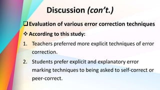 Teachers' and Students' Attitudes Toward Error Correction in L2 Writing ...