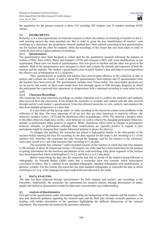 Teachers’ code switching in a content-focused english as a second ...