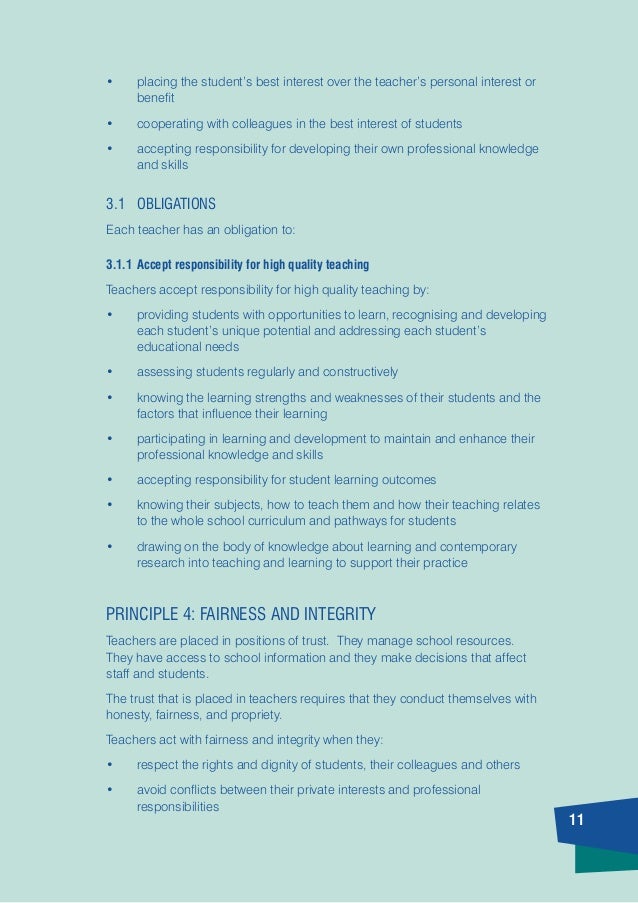 Teachers Code Of Professional Practice Teachers Code Of Professional Practice