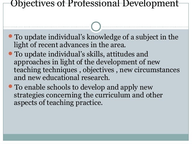 m ed teacher educations topic strategies for professional professional objectives for teachers