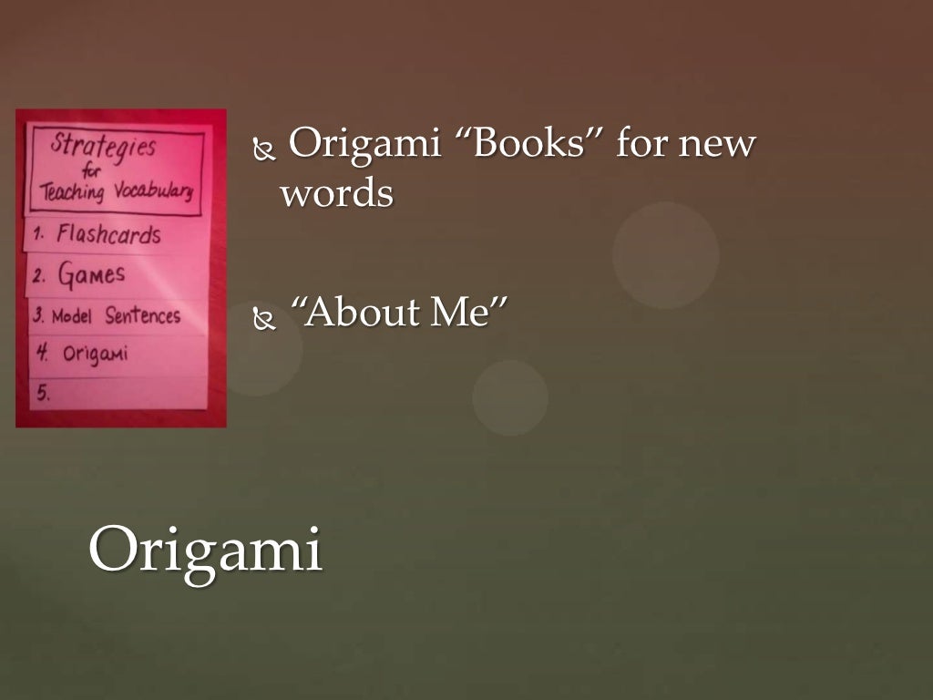 Strategies for Teaching Vocabulary