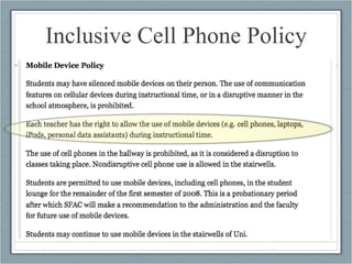 Inclusive Cell Phone Policy 