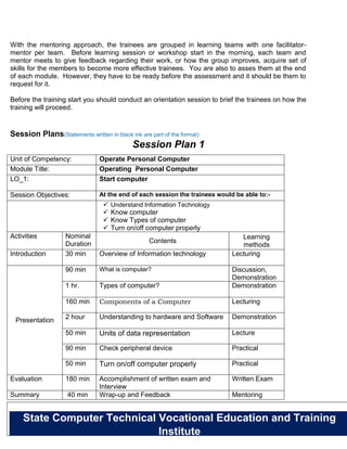 Computer Program Training Teaching Tutorial File Teacher's guide final | PDF