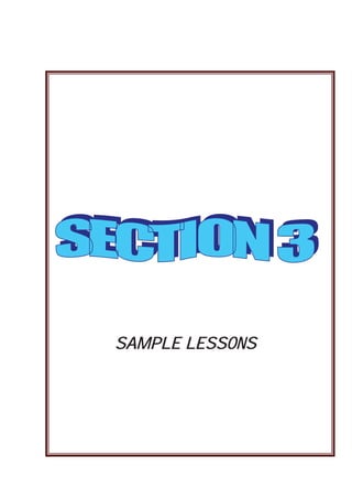 SAMPLE LESSONS
 
