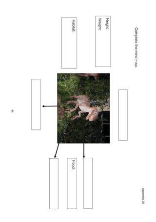 Appendix 20
     Complete the mind map.
Height:
Weight:
Habitat:                           Food:
                              86
 