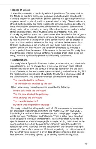 Syntax English Treechomsky Teacher's history | PDF