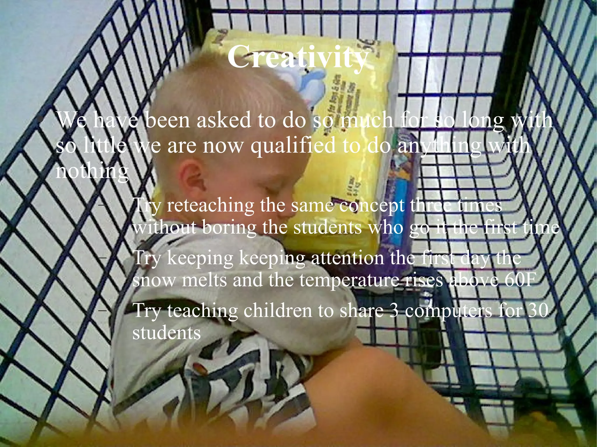 Teachers are part of Web 2.0 Skype Web conference Word-Open Office-Google Docs Second Life Twitter Blogs Joomla Classrooms without budgets beta test everything 