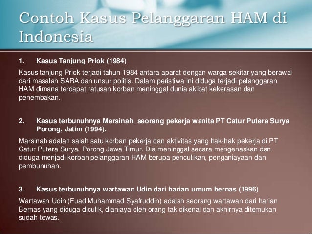 HAM dan Pelaksanaannya Di Indonesia