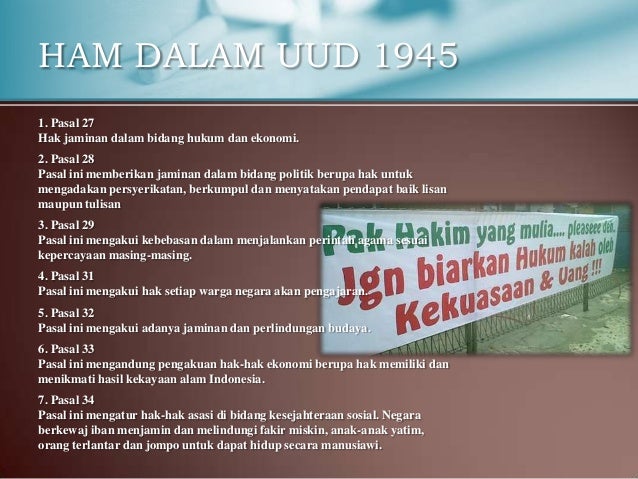 HAM dan Pelaksanaannya Di Indonesia
