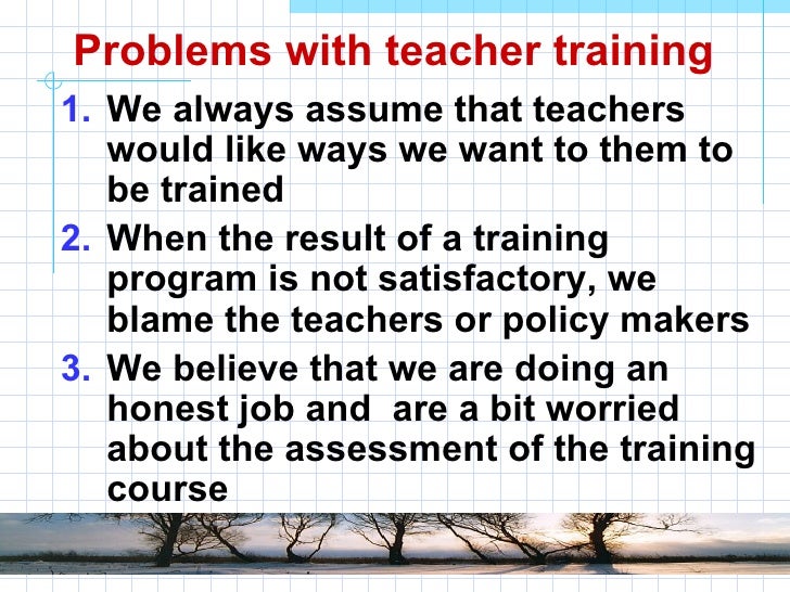 Thesis on training needs analysis