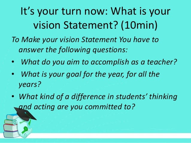 Elementary teacher mission statement examples picture