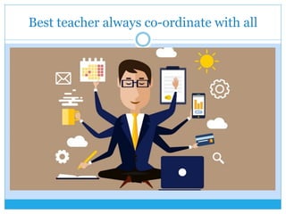 Best teacher always co-ordinate with all
 