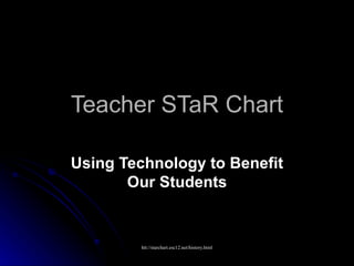 Teacher STaR Chart Using Technology to Benefit Our Students 