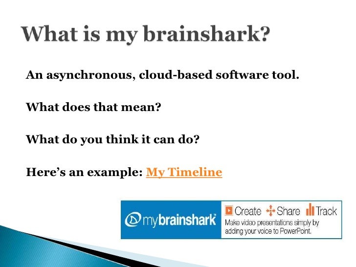 Teacher training my brainshark 1 introduction