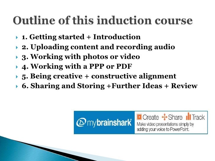 Teacher training my brainshark 1 introduction