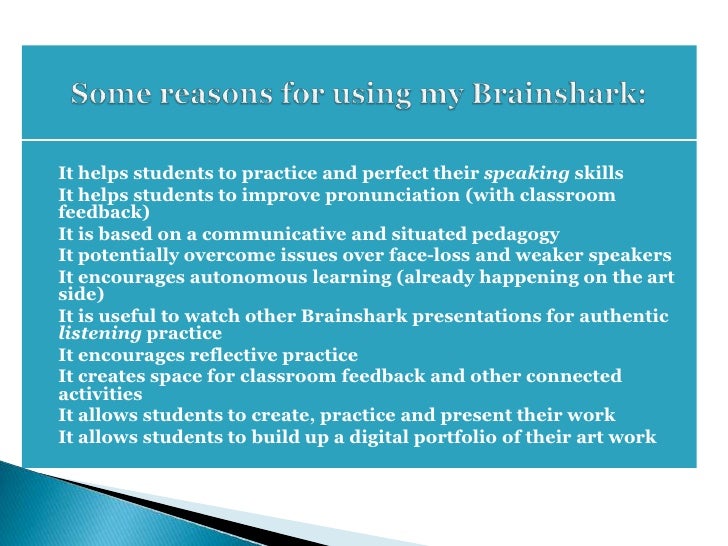Teacher training my brainshark 1 introduction
