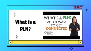 What is a
PLN?
 