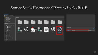 Secondシーンを”newscene”アセットバンドル化する
131
 