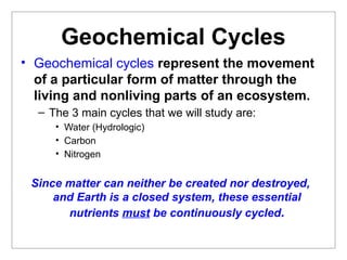 Teacher Version - Carbon and Nitrogen Cycle Biology TEK 12C | PPTX