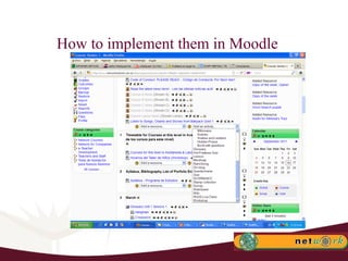 How to implement them in Moodle 