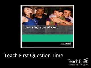 Teach First Question Time 