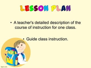 components of a lesson plan | PPTX