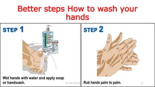 Better steps How to wash your
hands
6/4/2017 Dr.T.V.Rao MD @Hamd Hygiene 21
 