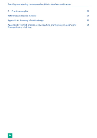 Teaching and learning communication skills in Social Work education | PDF