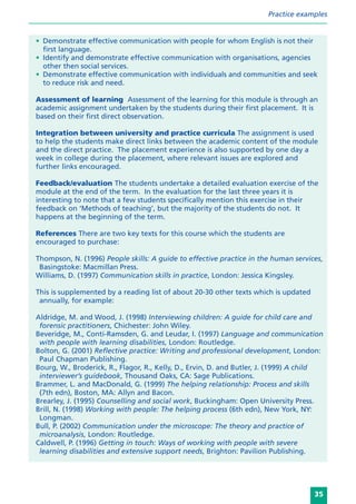 Teaching and learning communication skills in Social Work education | PDF