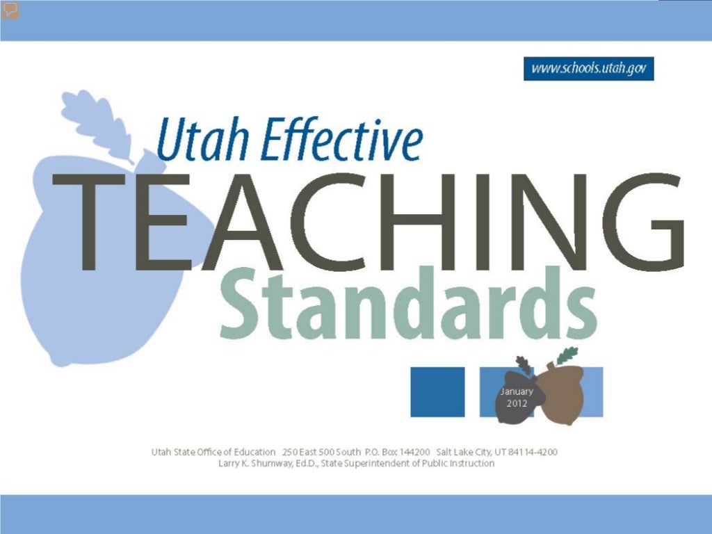 Utah Effective Teaching Standards
