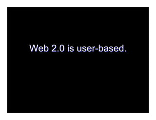 Great Web 2.0 Tools
   for Teaching and Learning
Blogs [Blogger, Wordpress]
Wikis (Wetpaint, Wikispaces)
Podcasting (PodOm...