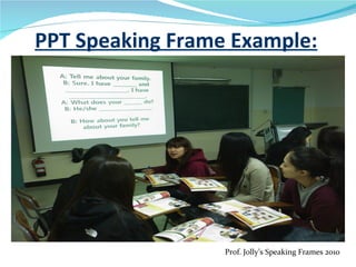 PPT Speaking Frame Example:




                  Prof. Jolly’s Speaking Frames 2010
 