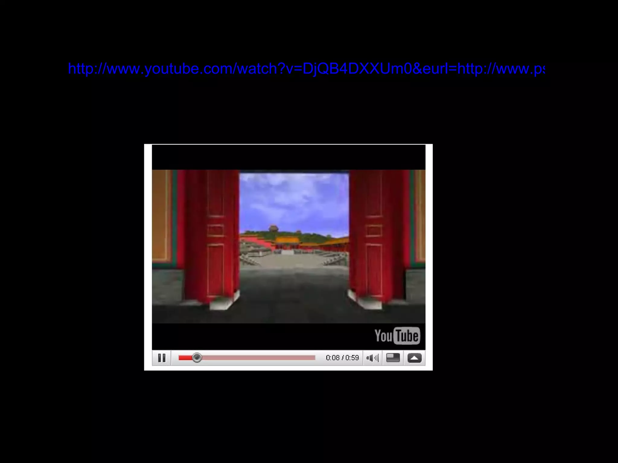 http://www.youtube.com/watch?v=DjQB4DXXUm0&eurl=http://www.psfk.com/2008/10/visit-beijings-forbidden-city-via-virtual-world.html   