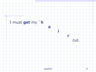 I must  get  my ` h a i r   cut. 