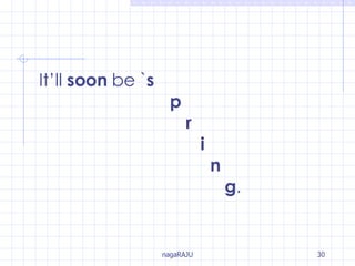 It’ll  soon  be ` s   p   r   i   n   g . 