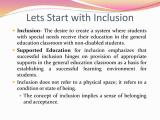 Special Education in an Era of Inclusion and Standards | PPTX