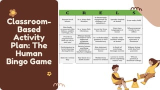 Classroom-
Based
Activity
Plan: The
Human
Bingo Game
 