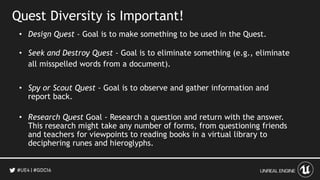 Teaching UE4 With Quest Based Learning Dr Cynthia Marcello | PPT