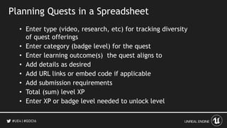 Teaching UE4 With Quest Based Learning Dr Cynthia Marcello | PPTX